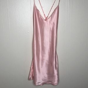 Victoria’s Secret pink satin slip dress